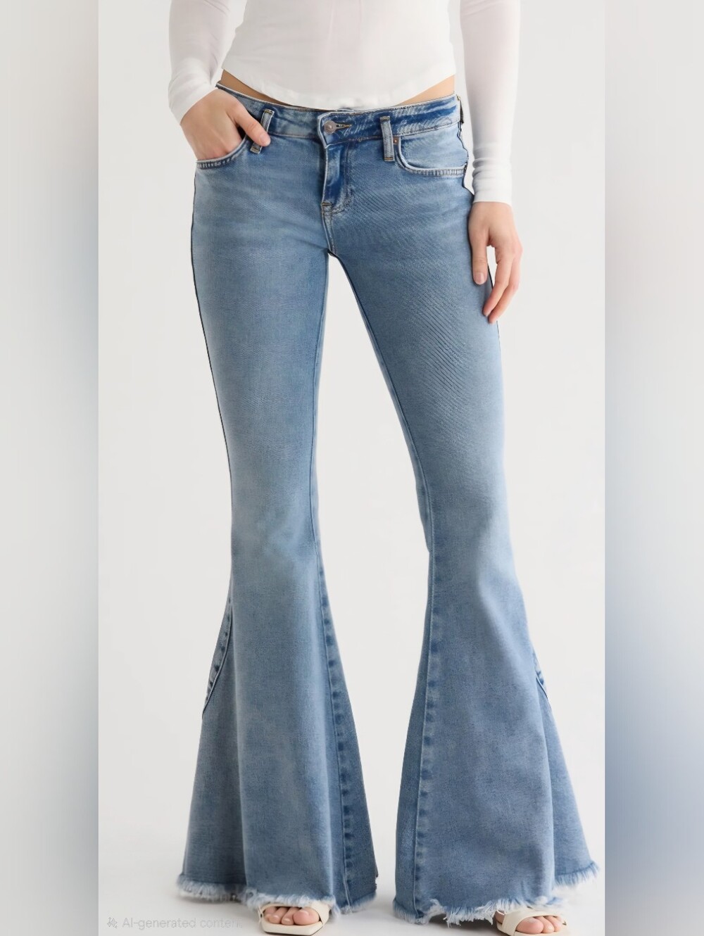 Free People Light Wash Flare Jeans